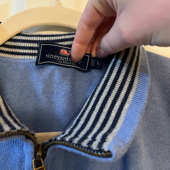 Vineyard Vines Cotton 1/4 Zip Size L - Picture 4 of 13